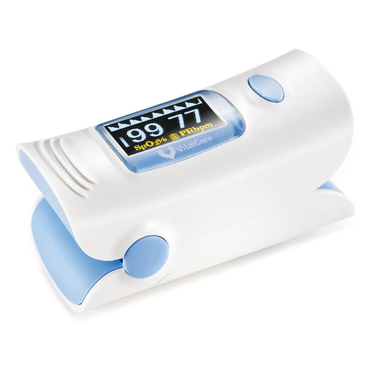 Oxímetro de Pulso VitalCare YX302 OLED 4 Direcciones Curva Pletismográfica Preciso Rápido Adultos Niños