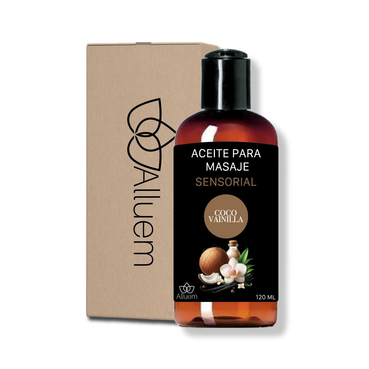 Aceite Para Masaje Alluem Coco Vainilla Sensorial