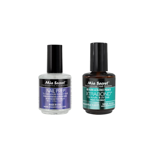 Mia Secret Nail Prep 0.5 oz (NP-30) e imprimación Xtrabond 0.5 oz (PR100)