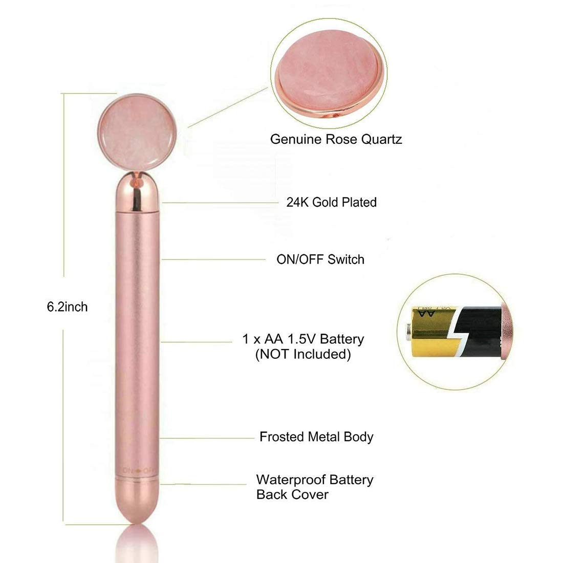 Rodillo de jade eléctrico y masajeador facial, masajeador facial de cuarzo rosa, rodillo facial para mejillas, adelgazante 2 en 1, herramientas de cuidado de la piel, levantamiento facial, antienvejecimiento, apriete de la piel