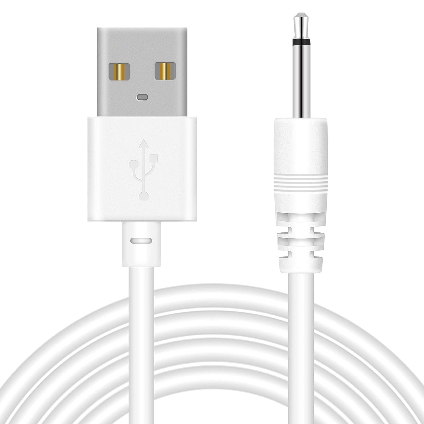 MORNWELL 2.5mm cable de carga de DC de repuesto,5V cargador de Vibrador de CC USB,adaptador de cable de carga rápida para masajeador Vibradorador,Cargador de juguetes sexuales,Alta durabilidad