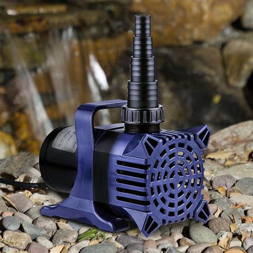 Bomba de Agua Sumergible Alpine Corporation 3100 GPH con Cable Largo y Adaptadores para Estanques y Fuentes
