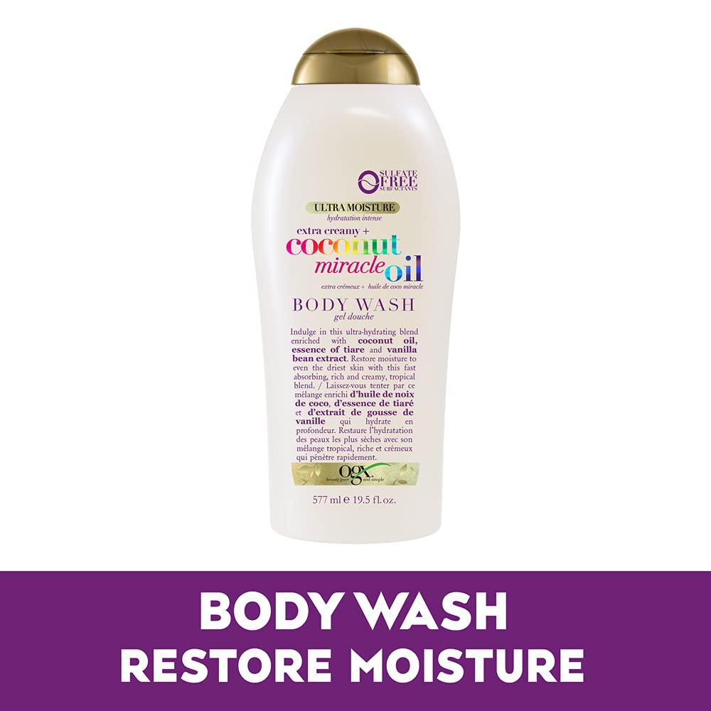 Body Wash Humectante OGX Aceite de Coco y Café Exfoliante
