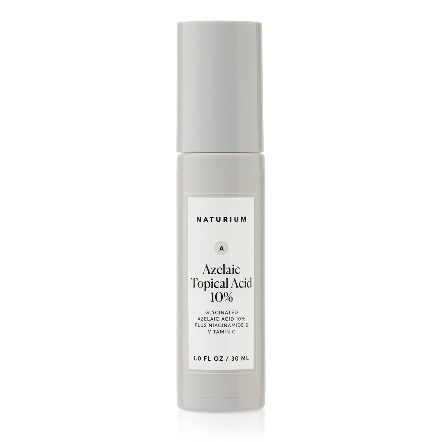 Naturium Ácido tópico azelaico 10%, con niacinamida y vitamina C, tratamiento facial, removedor de manchas oscuras, 1 onza (30 ml), sin fragancia, sin alcohol, para todos los tipos de piel, 1 onza