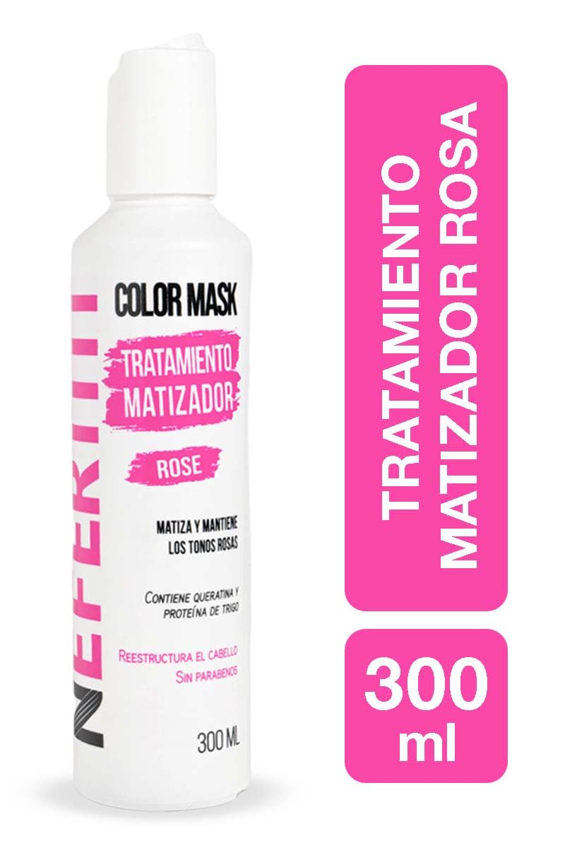Tratamiento Capilar Nefertiti Rosa Con Keratina y Proteína De Trigo Sin Parabenos
