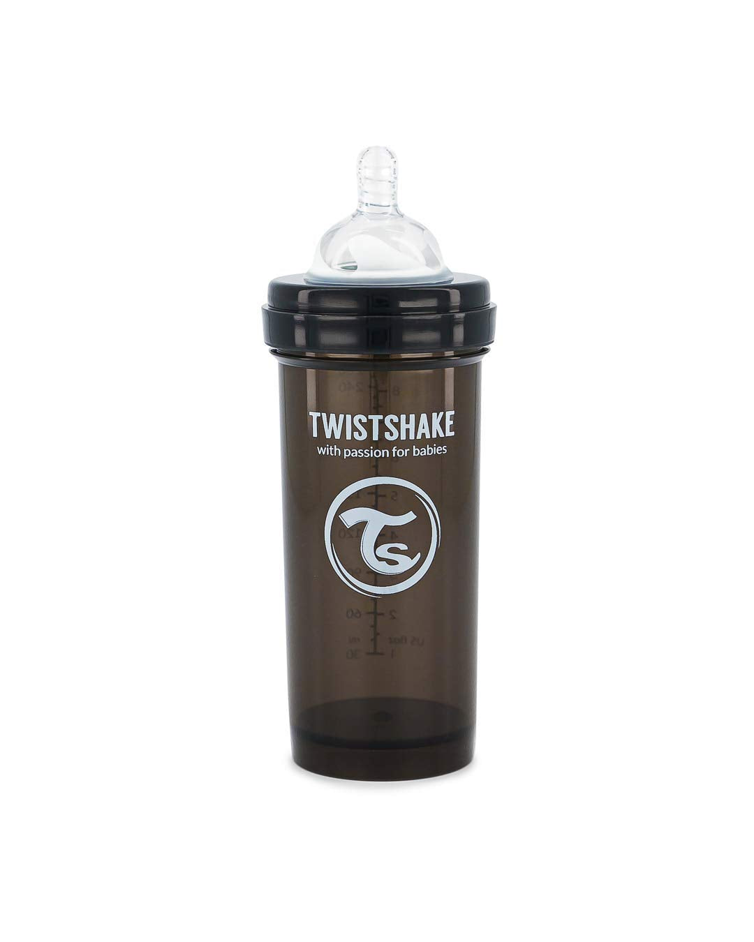 Biberón Twistshake Anticólicos 260 ml Silicona Flujo Medio 2+ Meses Libre de BPA para Lactancia Normal