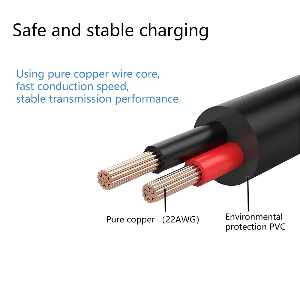 LIANSUM - Cable de alimentación USB a CC de 5 V, cable de carga universal de 5,5 x 2,1 mm con 10 puntas de conector (5,5 x 2,5, 4,8 x 1,7, 4,0 x 1,7, 4,0 x 1,35, 3,0 x 1,1, 2,5 x 0,7, micro USB, tipo