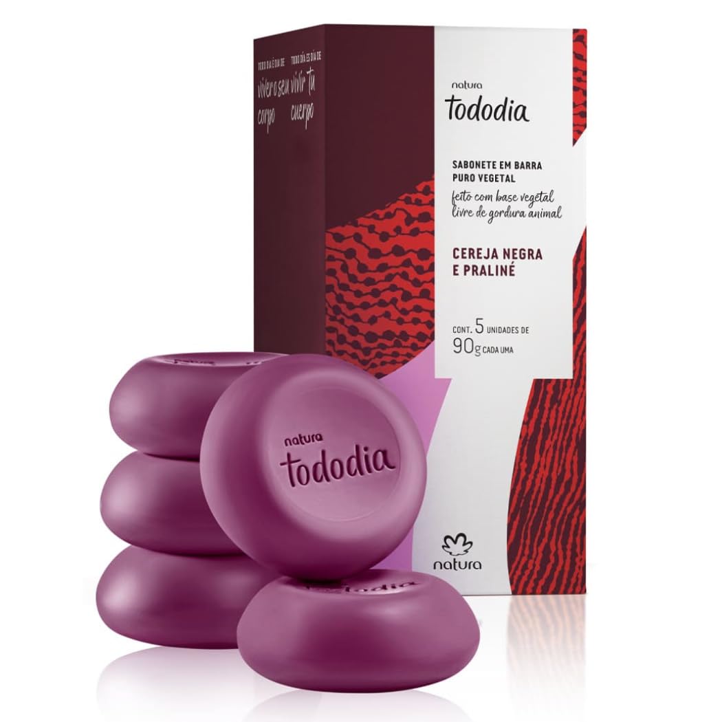 Jabones De Tocador Acerola e Hibisco Tododia Natura 5 pz 90g c/u