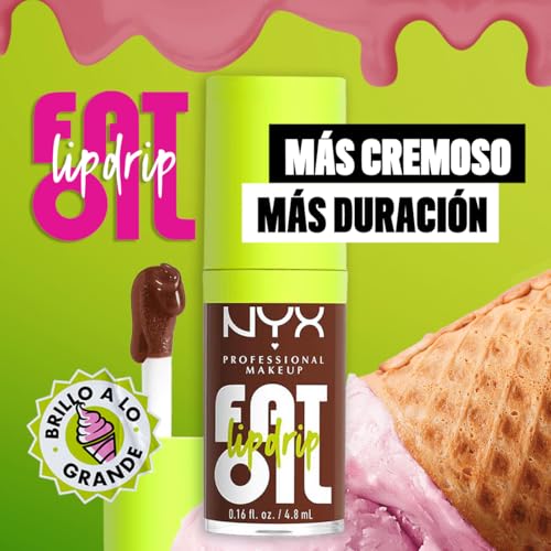 NYX Cosmetics, Fat Oil Lip Drop, Brillo Labial, Livin The Cream