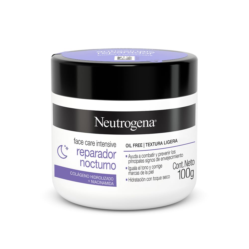 NEUTROGENA Hidratante Facial Hydro Boost Water gel 50 g + atante Facial Reparador Nocturno Neutrogena Face Care Intensive Colageno 100g + oral en gel Neutrogena Hydro Boost Ácido Hialurónico 400 ml