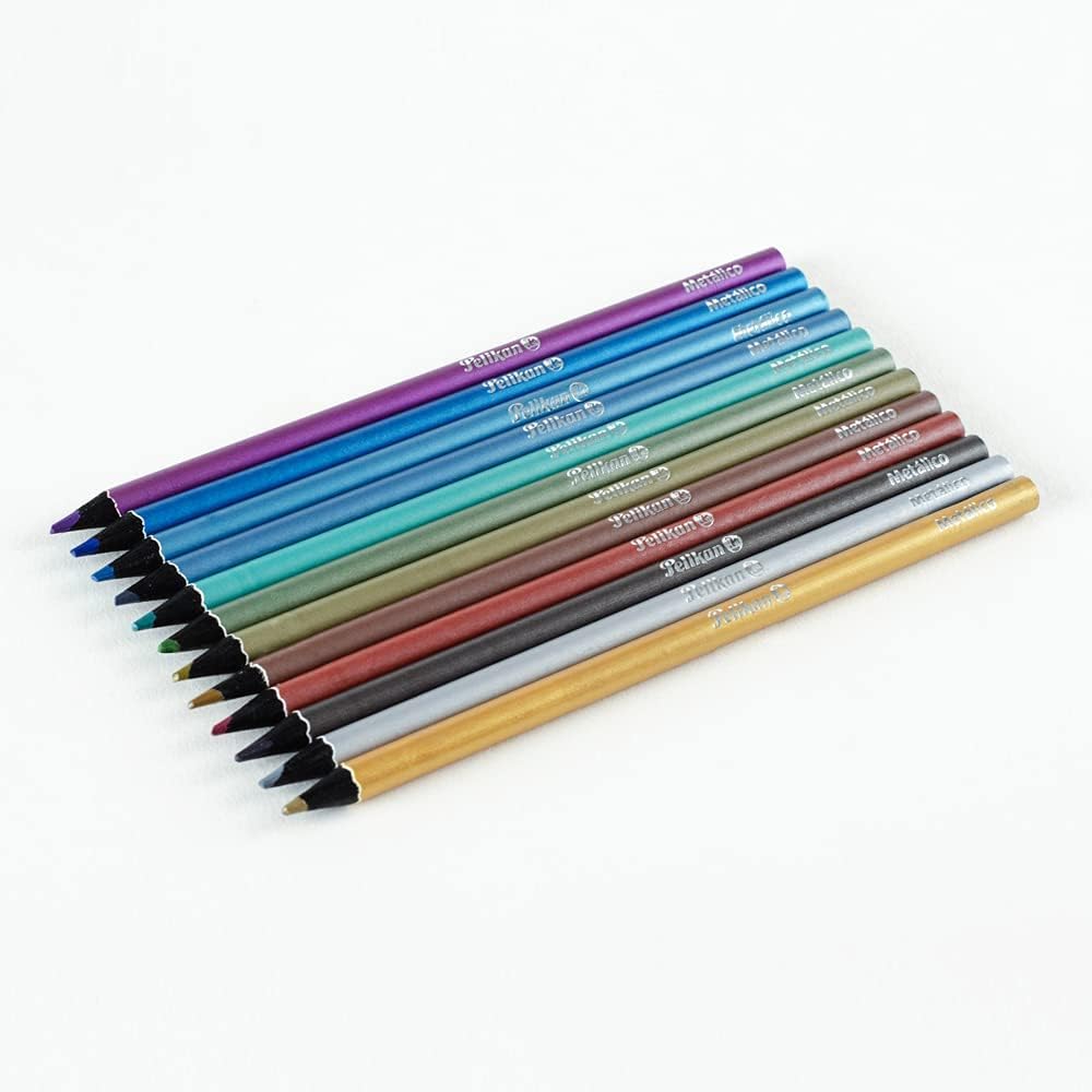 Lapices De Colores Metálicos Pelikan Con 12 Piezas