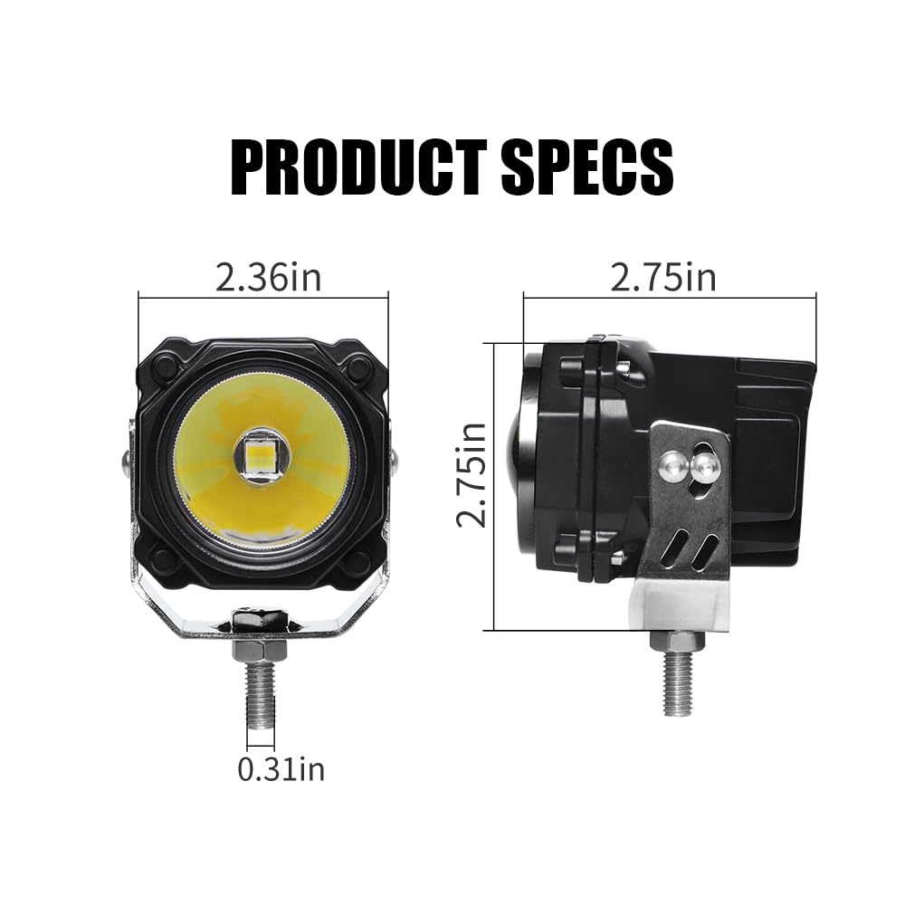 EXZEIT M1060 - Kit de luces antiniebla auxiliares para motocicleta
