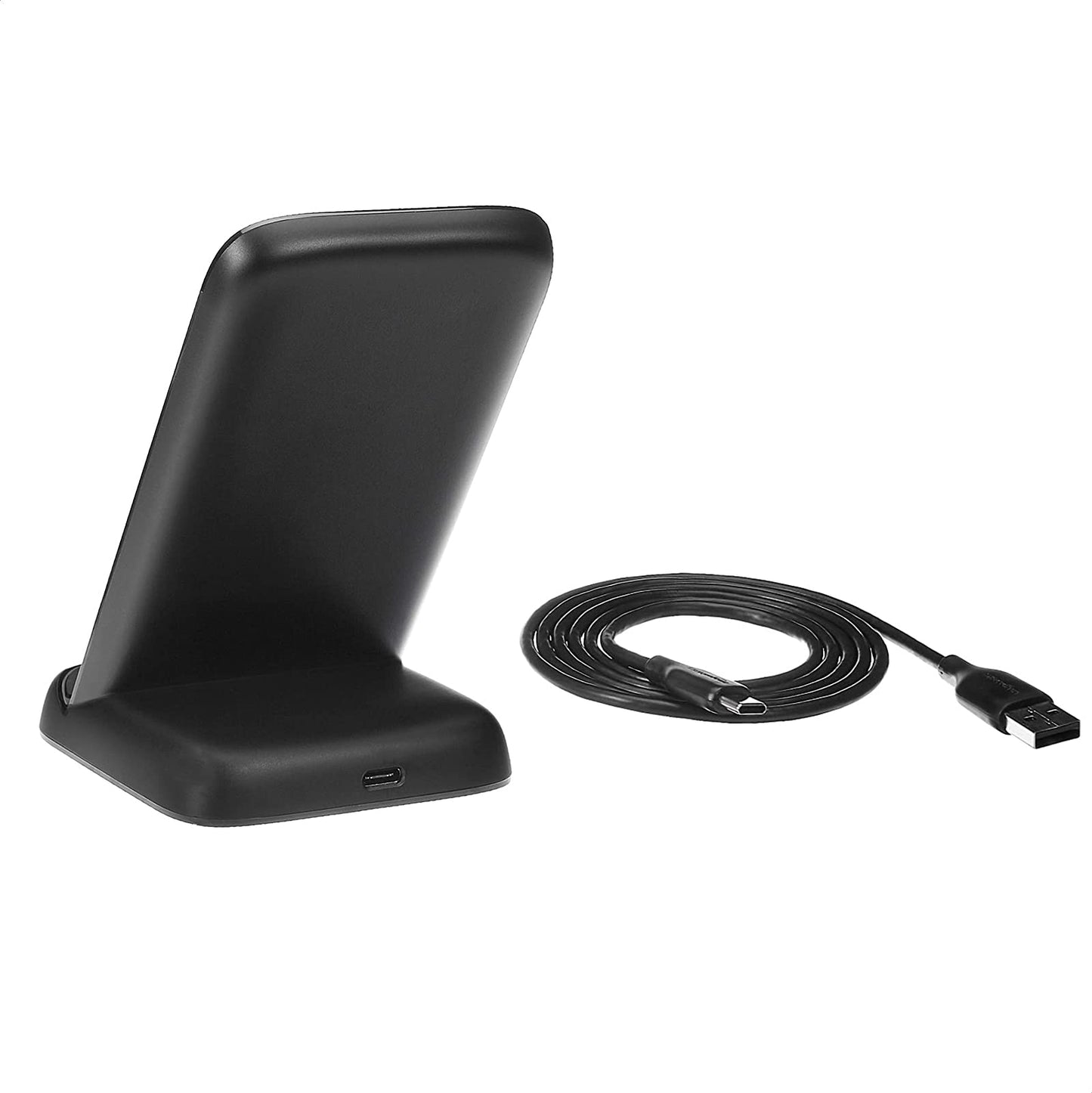 Soporte de Carga Inalámbrico Amazon Basics Negro Certificado Qi de 10 W