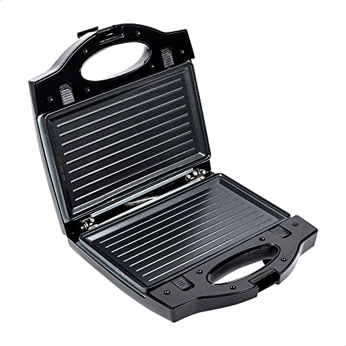 DAEWOO Sandwichera 3 en 1 con 3 juegos de placas Intercambiables Antiadherentes para Sandwich, Grill y Waffles