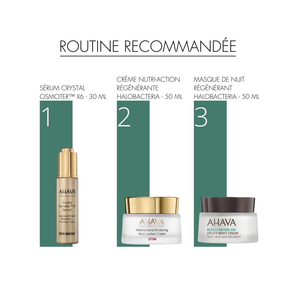 Sérum Facial AHAVA de Vidrio del Mar Muerto X6, Hidratante y Rejuvenecedor, 1 fl. oz. ¡Descubre el Secreto de la Belleza con Minerales Naturales!