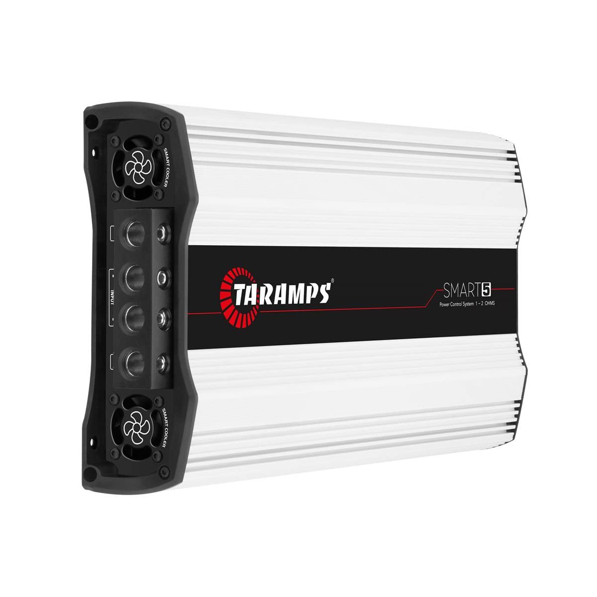 Amplificador Taramps Smart 5 Blanco 5000 Vatios RMS Multi-impedancia para Coche