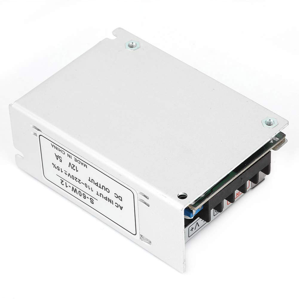 Fuente de alimentación de interruptor regulado universal de 12V 5A AC/DC para LED, convertidor de voltaje, interruptor regulado de fuente de alimentación, rendimiento antiinterferencias