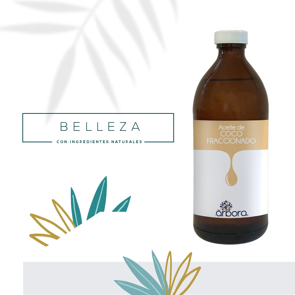 Aceite de Coco Fraccionado Árbora Certificado Ideal para Masajes