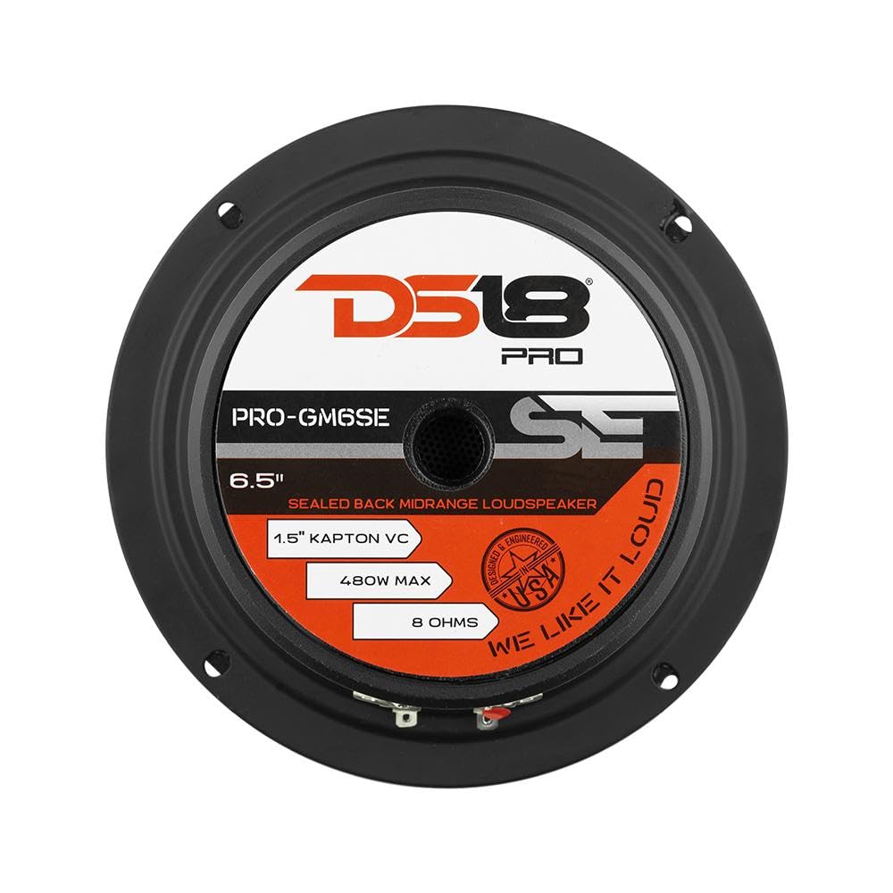 Altavoz Midrange DS18 PRO-GM6SE Negro Calidad Premium para Auto o Camión