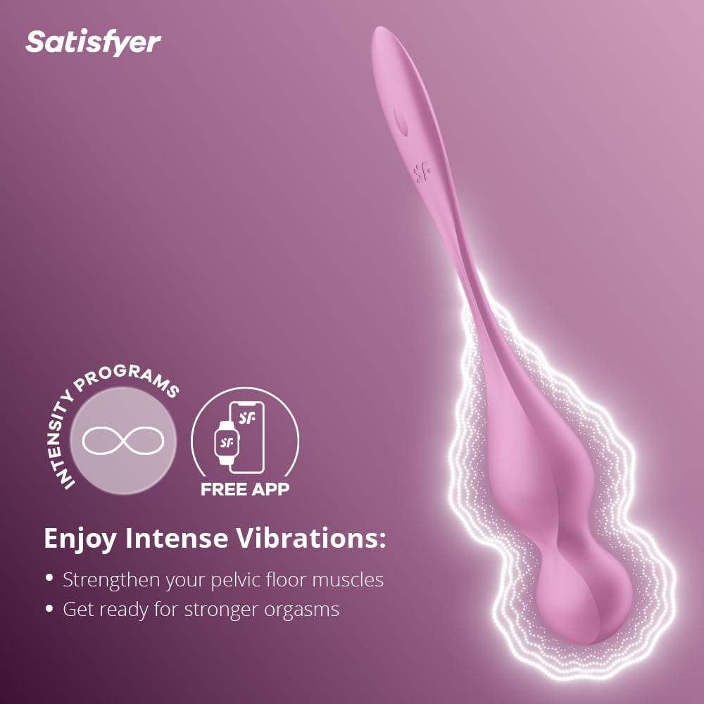 Bolas Vibratorias de Kegel Satisfyer Love Birds 1 Rosa con Aplicación Connect para Fortalecimiento del Suelo Pélvico y Estimulación del Punto G
