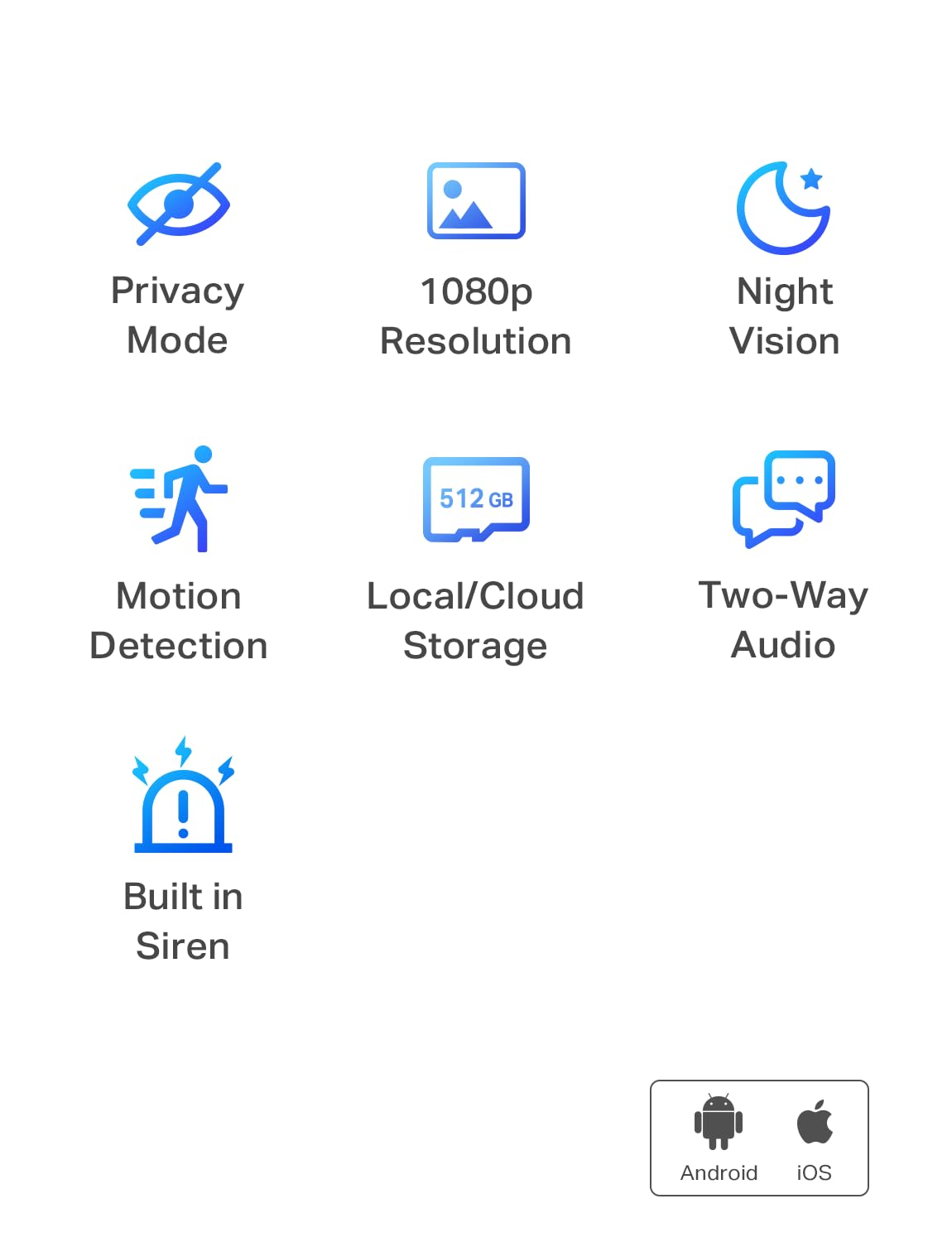 Cámara Wi-Fi de Seguridad TP-Link Tapo C100 Blanca con Audio Bidireccional y Detección de Movimiento Compatible con Alexa