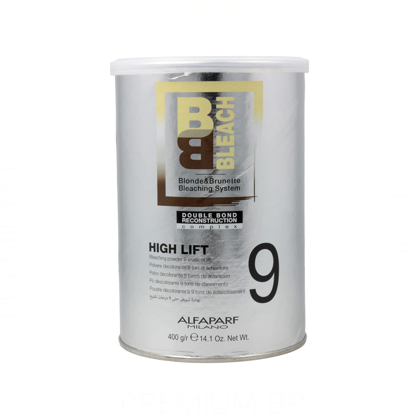 AlfaParf Polvo Decolorante Bleach High Lift 9 Tonos de Aclaracion 400 G/R 14.1 OZ