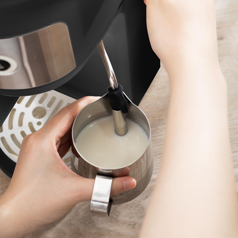 Gemilai Cafetera Espresso 15 Bar con Espumador de Leche, Máquina de Café Multifuncional con Control de Un Solo Toque y Sistema de Calentamiento Rápido, Ideal para Espresso, Capuchino y Más 3023 Negro