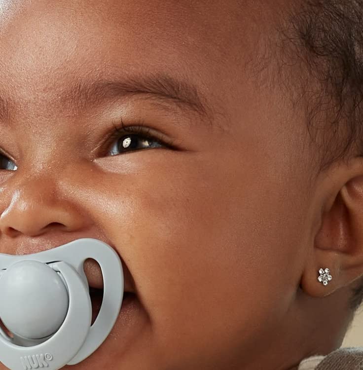 Chupetes NUK Azul Forma Ortodóntica para Bebés Amamantados 6-18 Meses Paquete de 2