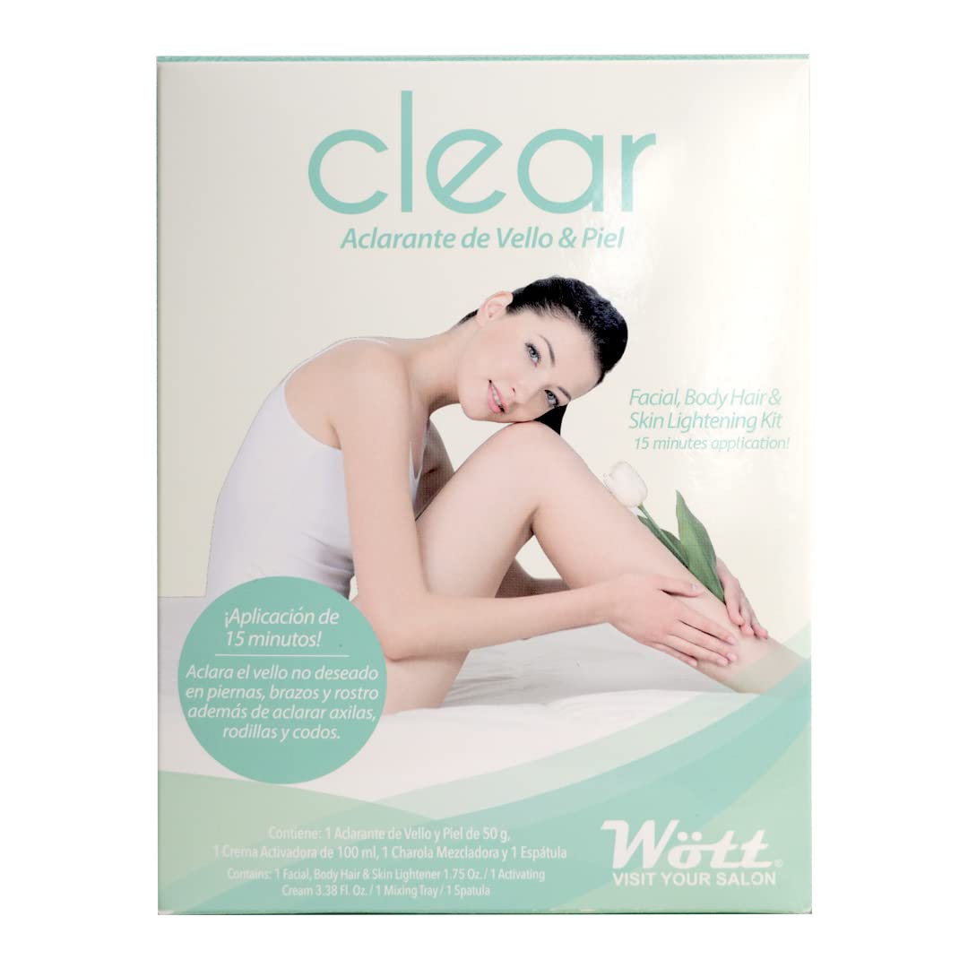 Decolorante Crema Activadora Wött Clear 20 Volúmenes para Aclarar Vello y Piel
