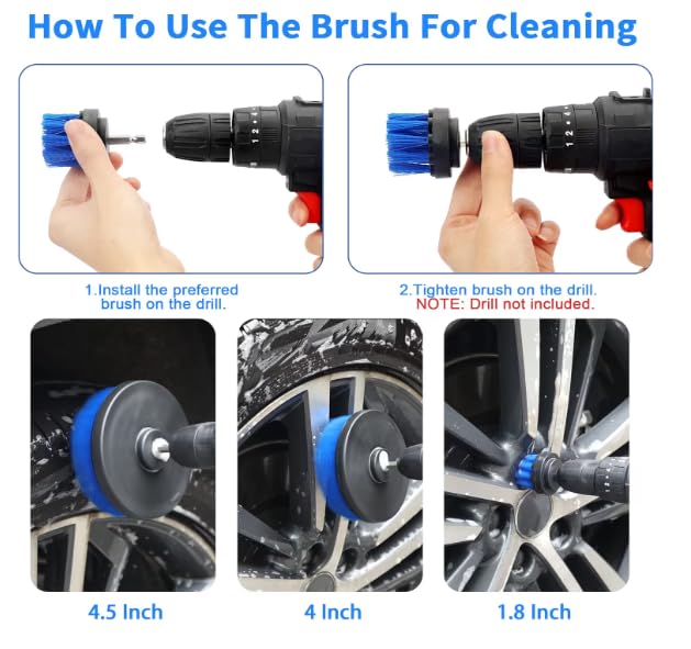 Juego de 24 cepillos para detalles de coche,Kit de Lavado de Coche,cepillos detallado automotriz,Suministros para Detalles de Coche,kit limpieza auto, Kit de Lavado para Interior, Exterior y Ruedas