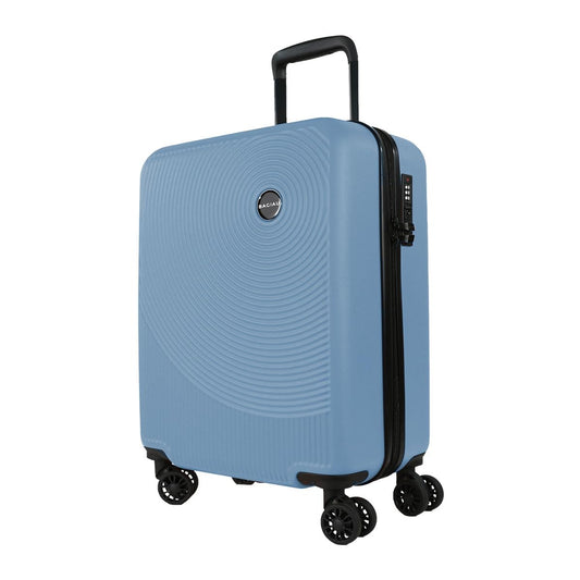 Maleta de Viaje Bagiau Azul Pastel Rígida con 8 Ruedas y Candado Integrado