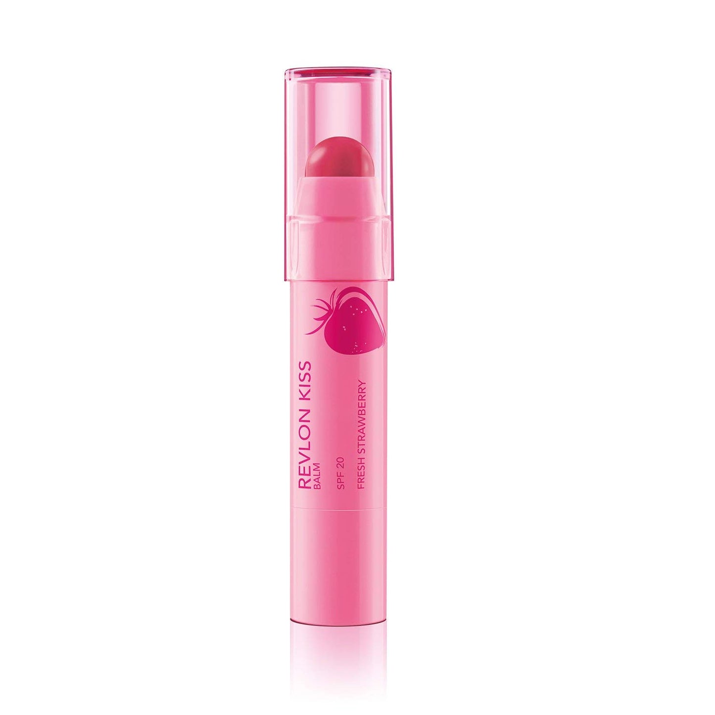 Bálsamo labial de Revlon, bálsamo labial tintado beso, maquillaje facial con hidratación duradera, SPF 20, infundido con aceites de frutas naturales, fresa fresca 025, 0.01 onzas