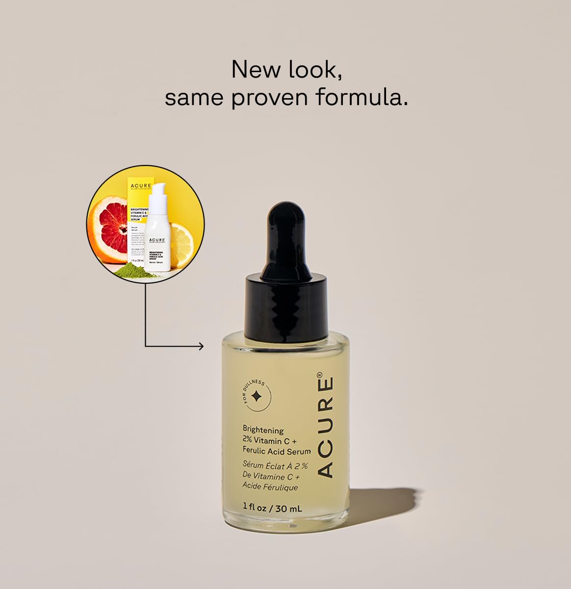 Serum Brightening Vegano con Vitamina C y Ácido Ferúlico - Sin Aceite - Para todo tipo de piel - 30ml