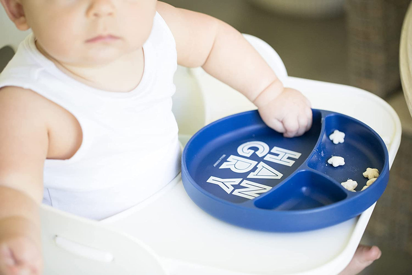 Bella Tunno Wonder - Placas de succión de silicona para bebés, niños pequeños y niños, ideales para destete LED de bebé, sin BPA, artículos imprescindibles para niños y bebés, 3 secciones (langry)