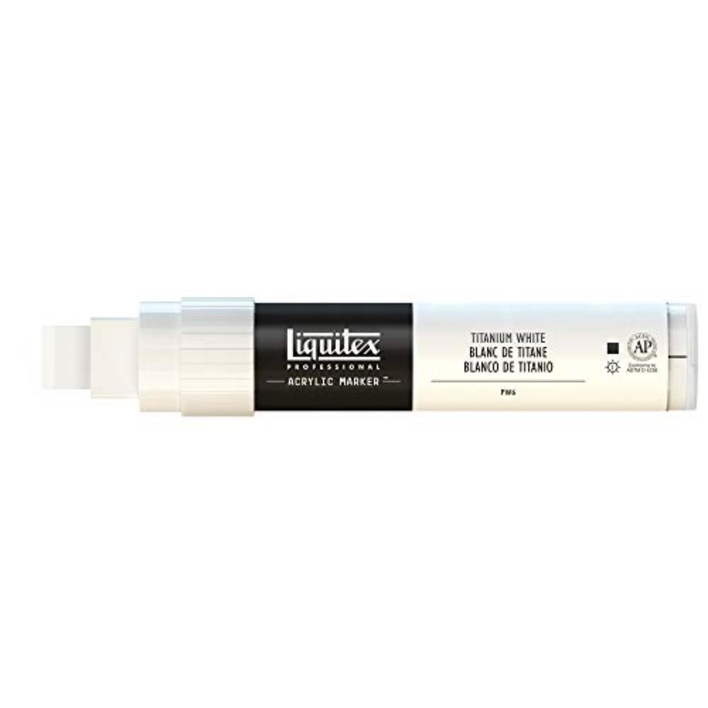 Liquitex Professional Wide Marcador Acrílico, Blanco (Titanium White - 432), 15mm, 1 Unidad