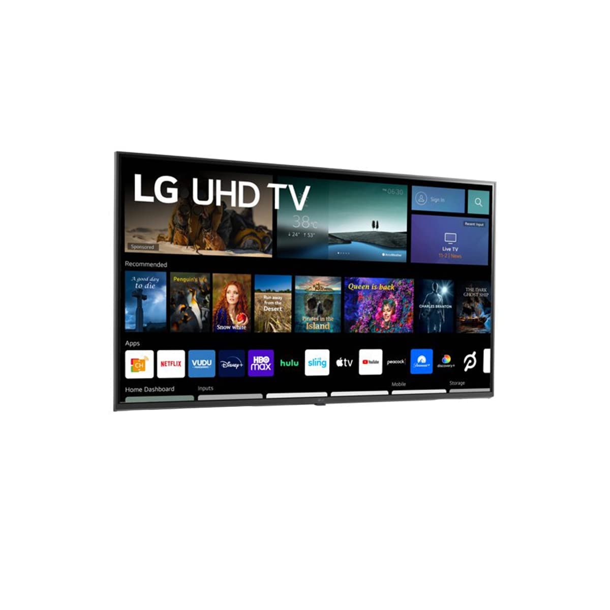 LG Televisor LED Inteligente de 43" Clase 4K (2160p) Disfruta de Plataformas como Netflix, Prime Video, HBO y más + Soporte de Pared (Sin Bases) 43UQ7070ZUD (Reacondicionado)