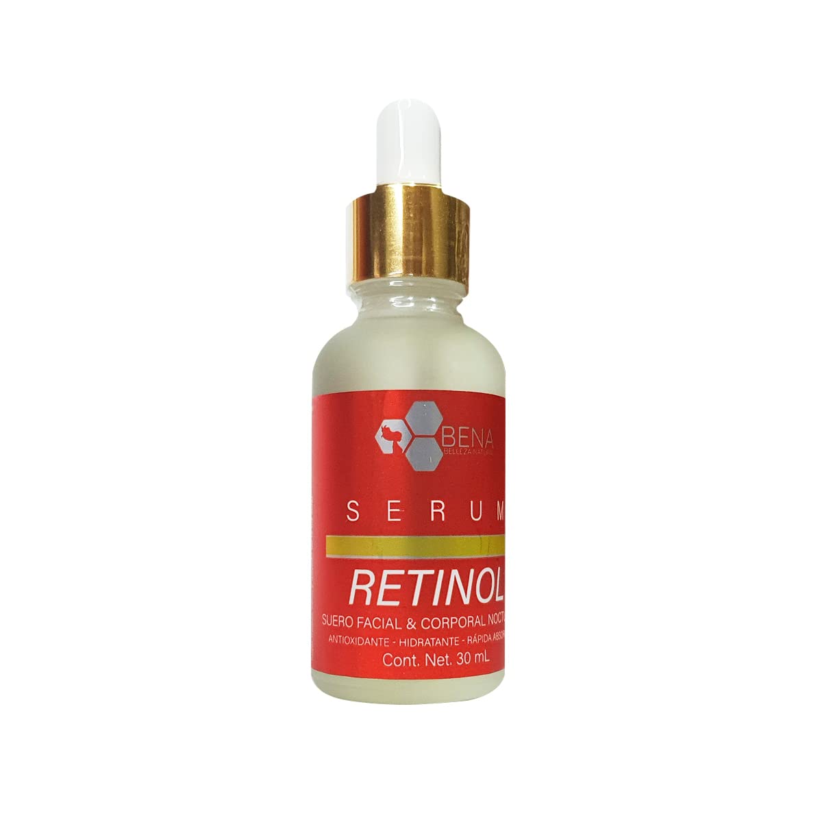 Serum Facial Retinol Y Acido Hialuronico Con Vitamina E Bena