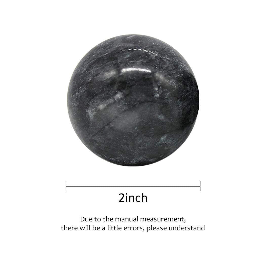 Bolas Baoding Mármol Gris Oscuro para Ejercicio y Alivio del Estrés