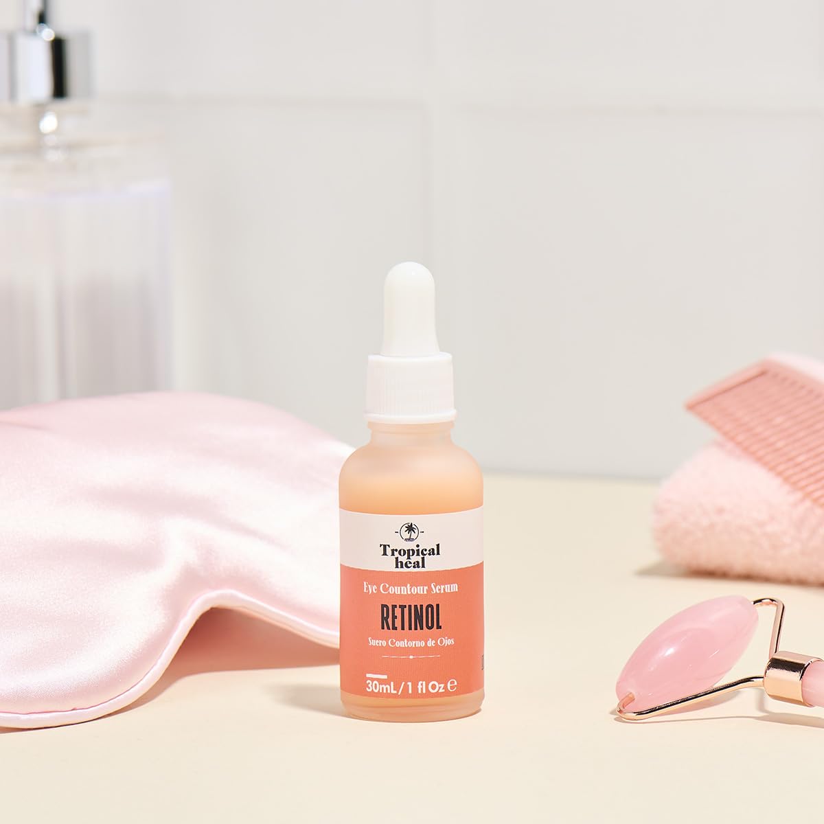 Tropical Heal - Suero Facial Retinolift con 1% Retinol y Ácido Hialurónico - Serum Nocturno Antiedad para Contorno de Ojos y Reducción de Arrugas - 30 ml