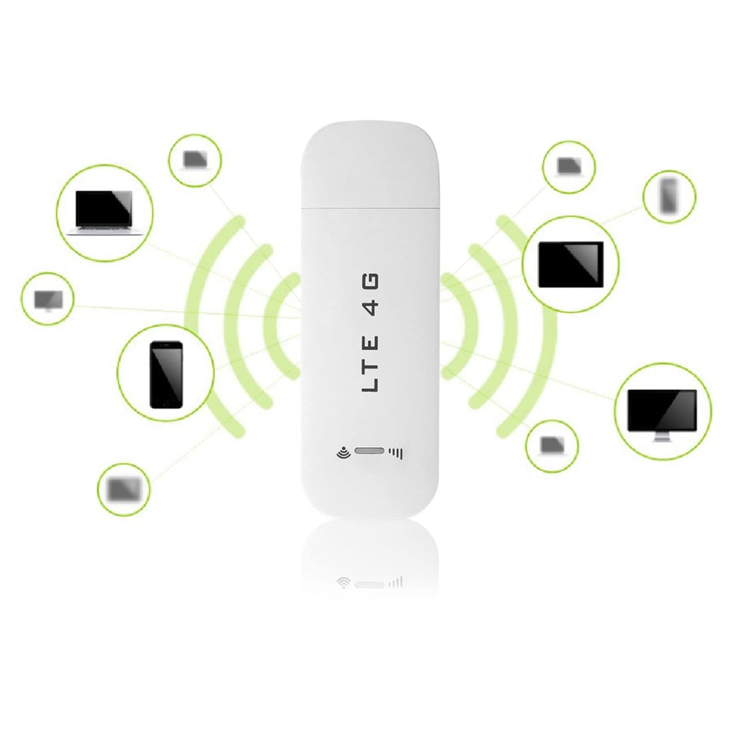 ASHATA 4G/ 3G Dongle,100 Mbps USB Dongle Router Móvil de Punto de Acceso Portátil,Con/sin Función WiFi (Opcional),Hotspot de la red inalámbrica(con Wifi)