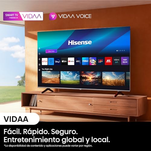 Hisense Television A6N Pantalla 58 Pulgadas, Smart Vidaa TV UHD 4K,Control Remoto por Voz con Alexa, Dolby Vision, Amplia Gama de Colores, Modo de Juego Plus,ALLM, mira TV en Vivo sin Cable