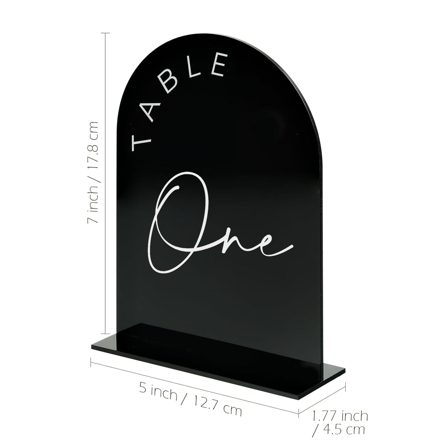 Números de Mesa de Boda Arco Negro con Soportes 1 a 15 Decoración de Recepción