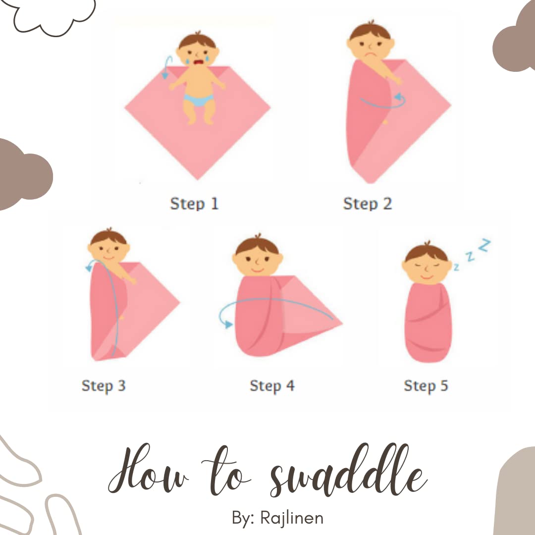 Mantas 100% muselina, mantas de bebé para recién nacido, mantas de recepción de bebé, unisex, suaves, cálidas y acogedoras, paquete de 4, tamaño 47 x 47 pulgadas, regalo para nuevas madres Trail
