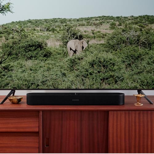 Sonos Beam (Gen 2) Barra de Sonido Inteligente para TV de tamaño Compacto con tecnología Dolby Atmos