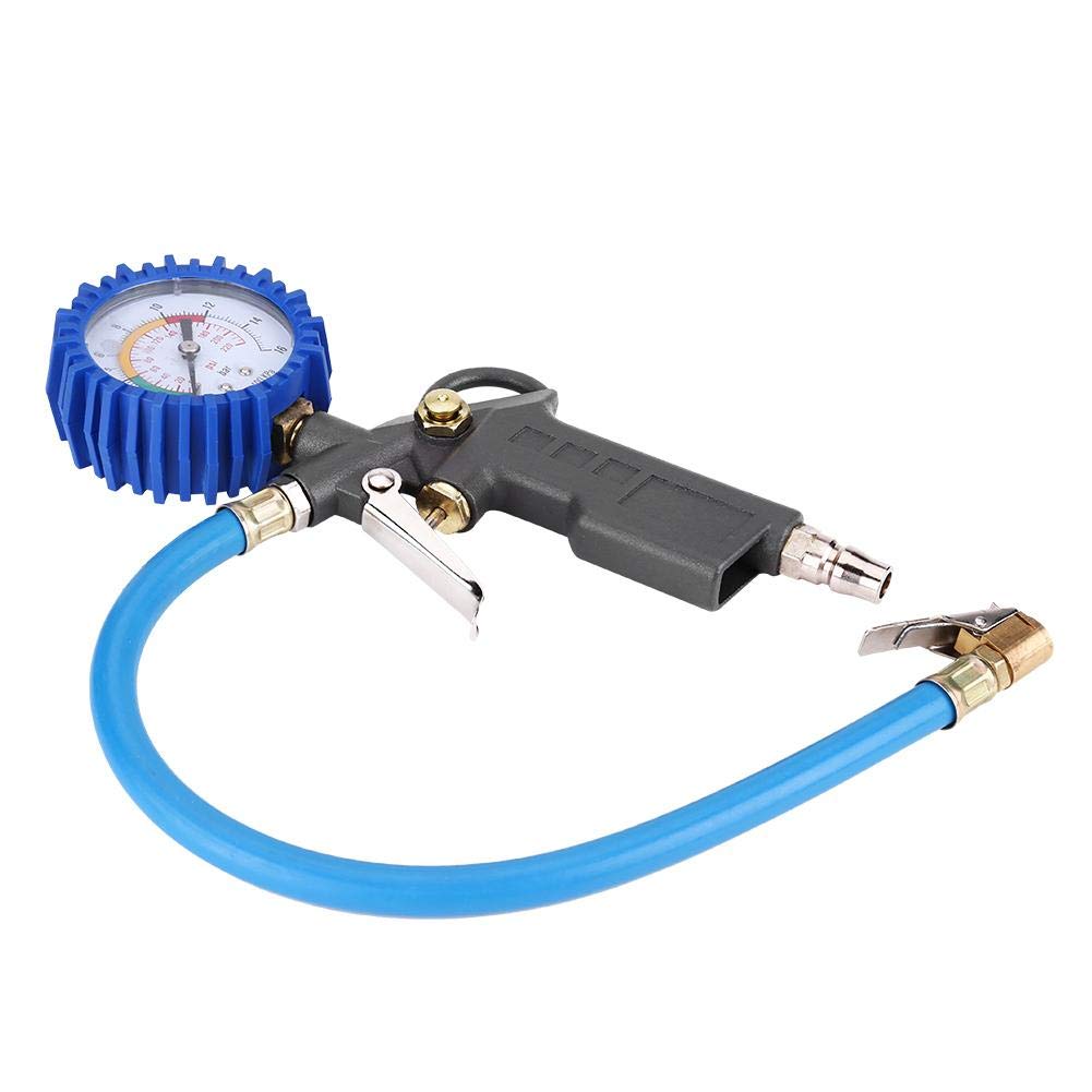 Gorgeri Medidor de inflador de presión de aire de neumáticos 0-220PSI Medidor de inflador de presión de aire de neumáticos para coche, camión, motocicleta