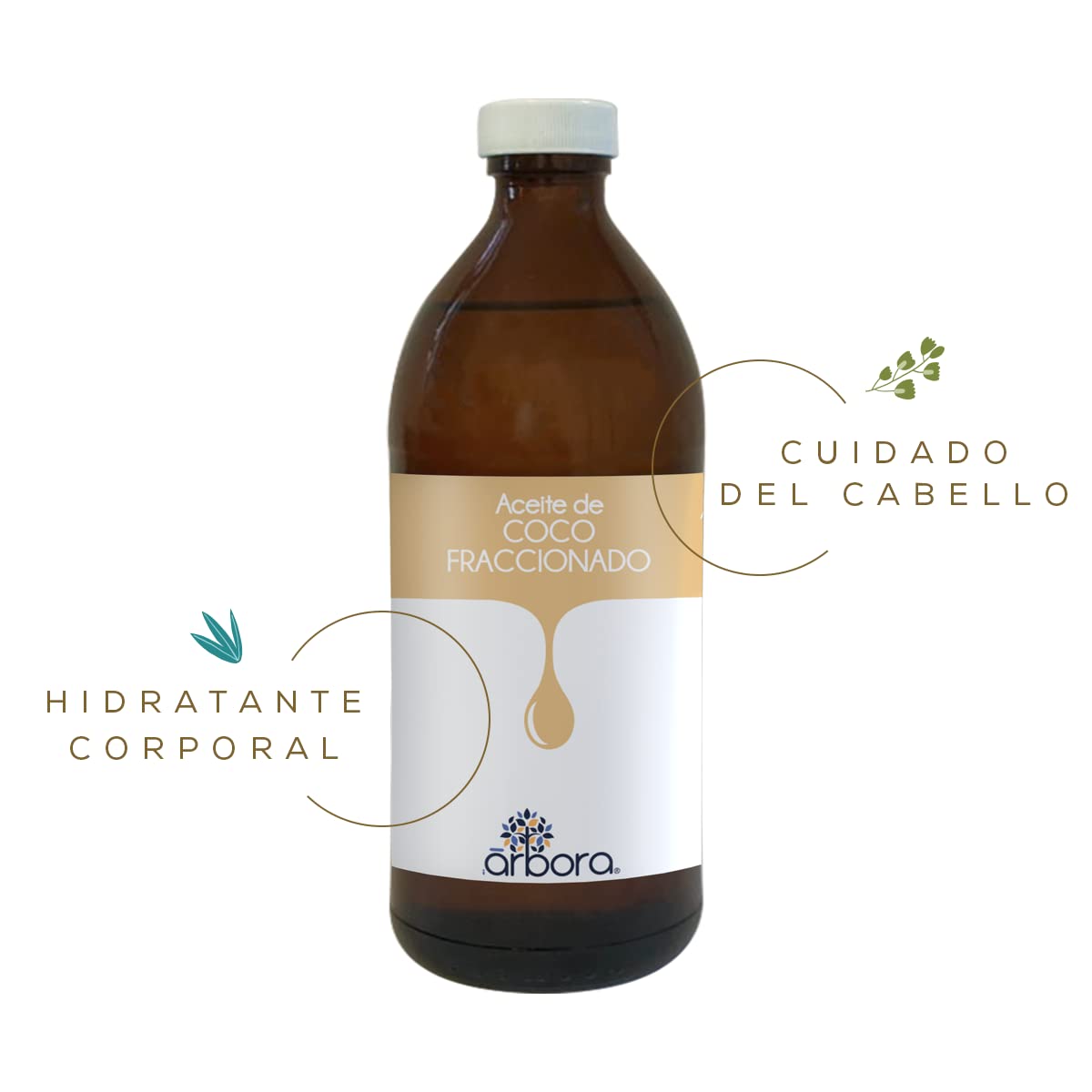 Aceite de Coco Fraccionado Árbora Certificado Ideal para Masajes