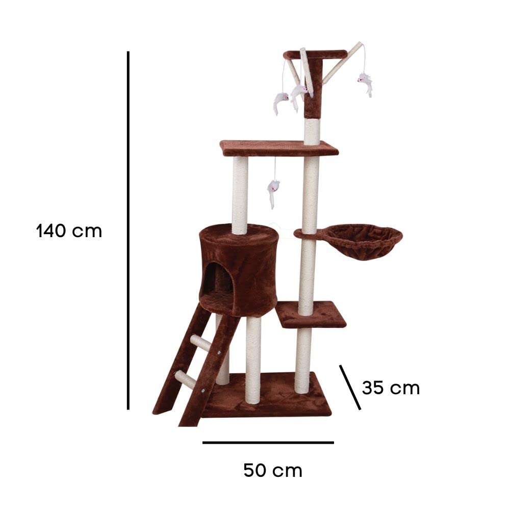 Fancy Pets Mueble/Rascador para Gato Tebas de 140 Centímetros de Altura