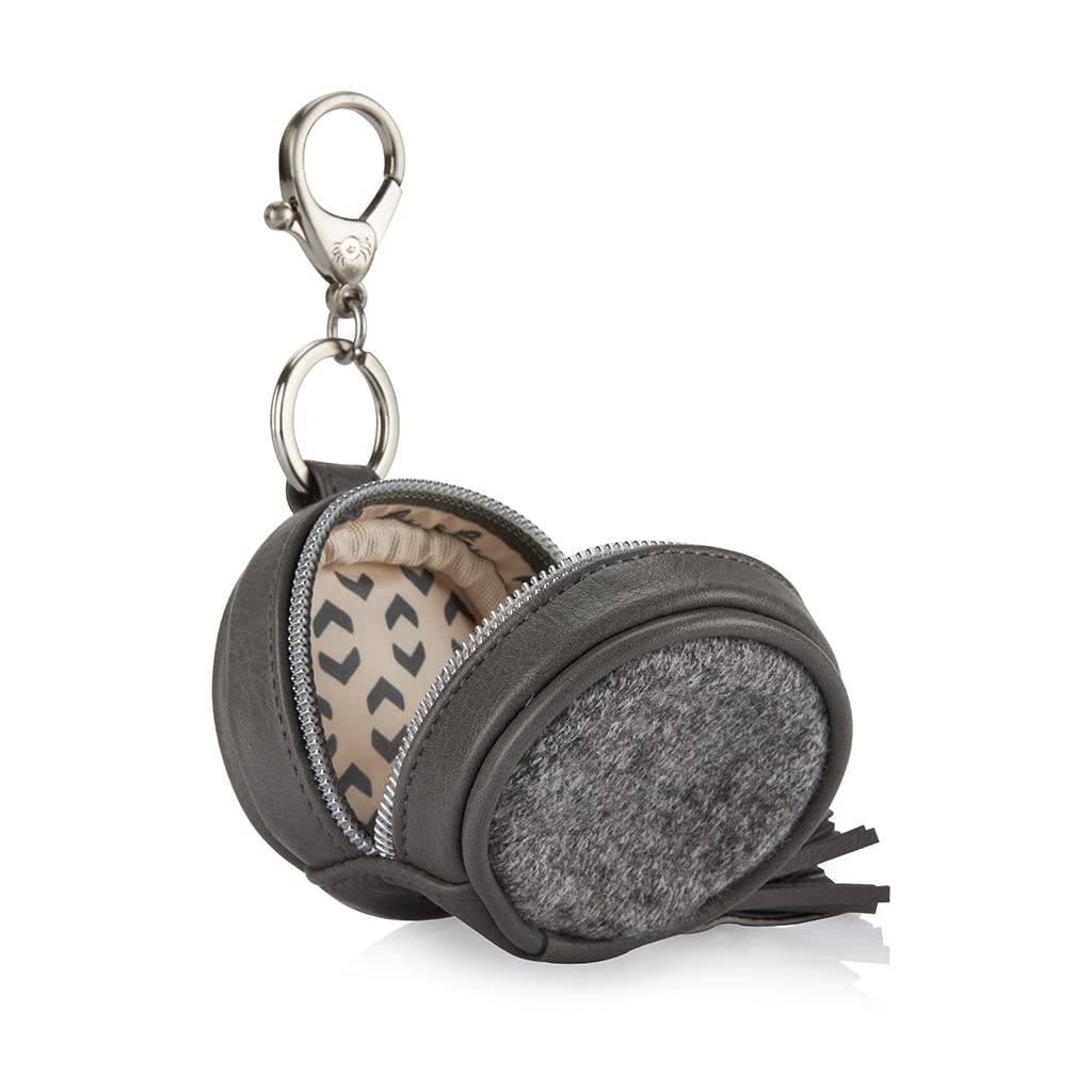 Itzy Ritzy Caja de chupetes con clip – Porta Chupón Grayson, incluye hebilla para fácil fijación a un bolso para pañales o bolso; mide 2.5” de diámetro y sostiene 2 chupetes