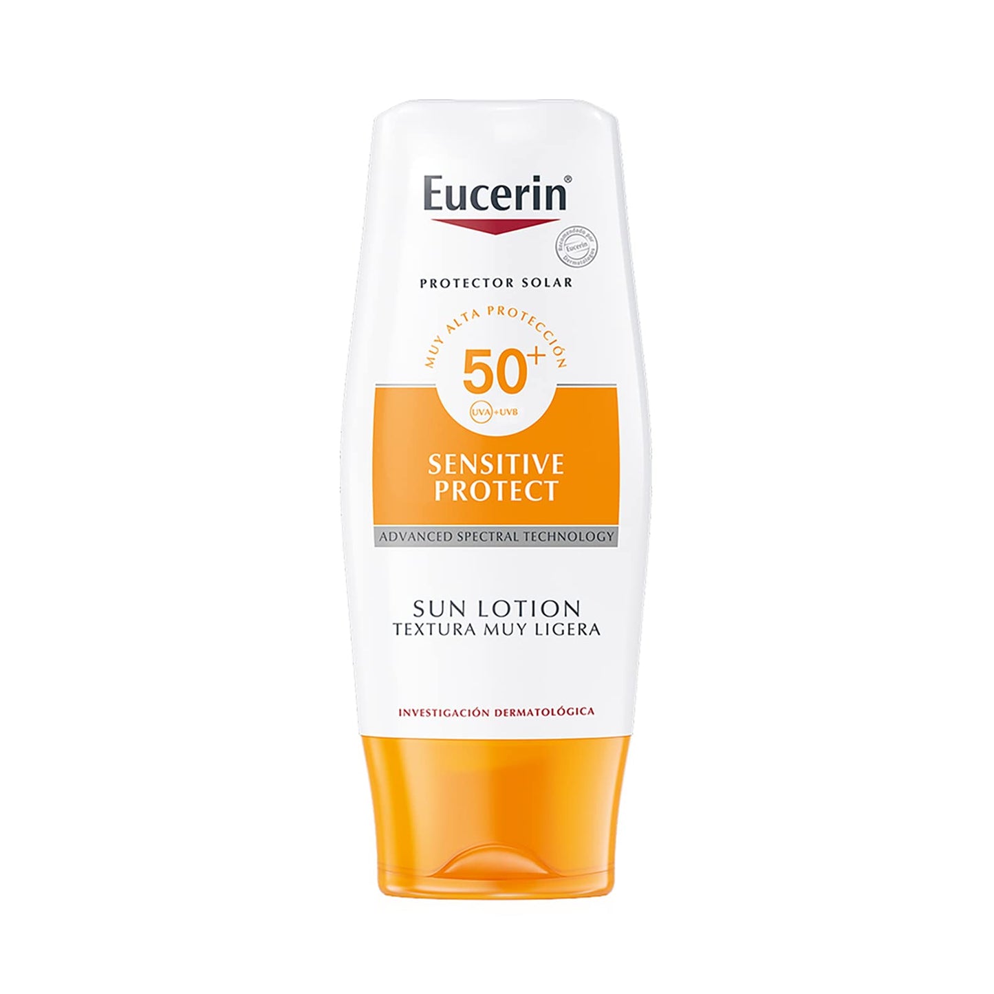 Eucerin Protector Solar FPS 50+, Sensitive Protect, 150 ml + Ph5 Bálsamo labial Protector de Labios FPS 20, 4.8 gramos