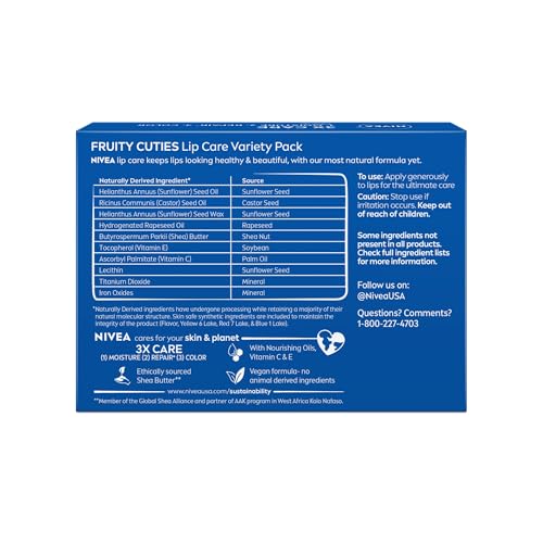 Nivea Fruit 4 piece variety pack, 0.17 Ounce